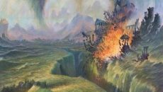 La caída de Númenor (ilustración de Darrell K. Sweet)